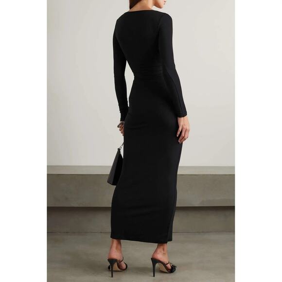 SKIMS Soft Lounge Long Sleeve Keyhole Dress - M Onyx - Picture 4 of 4